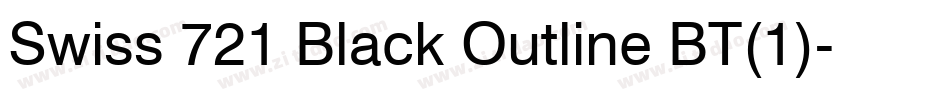 Swiss 721 Black Outline BT(1)字体转换